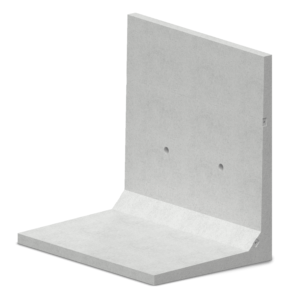 L-type retaining wall unit