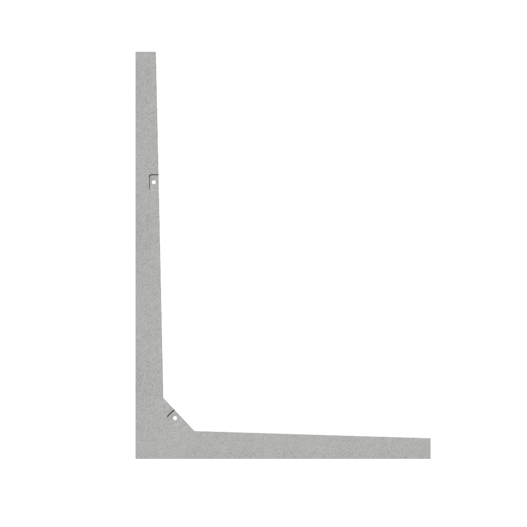 L-type retaining wall — side profile