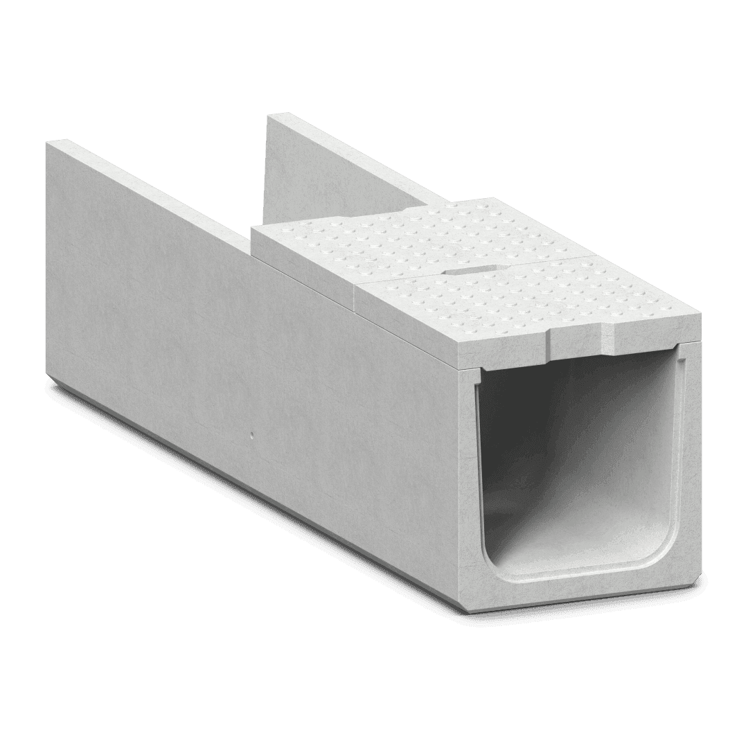 T6 U-shape drain with cover