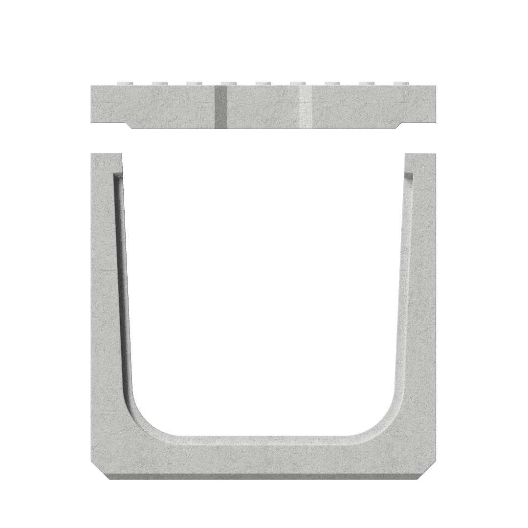 T6 U-shape drain — end view